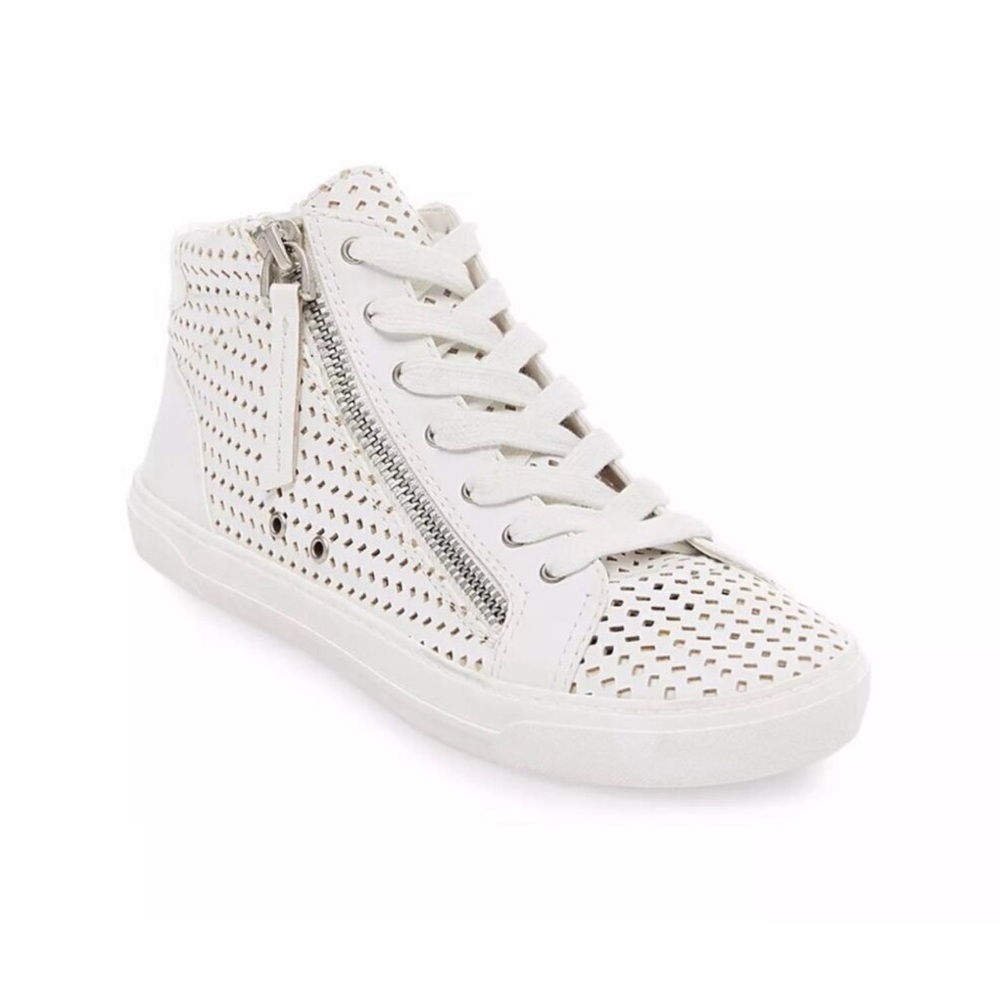 DV by Dolce Vita White Perforated High-Top Sneakers